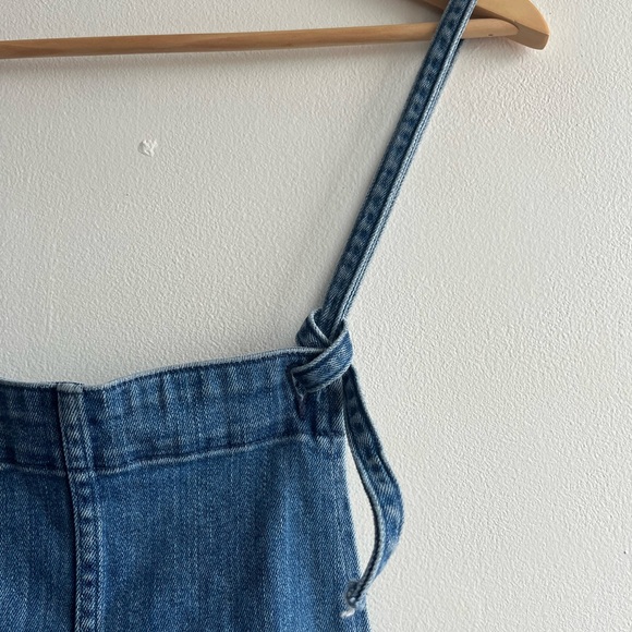 VTG 90s Rachel Green Inspired Denim Overall Dress Size S - Picture 5 of 11